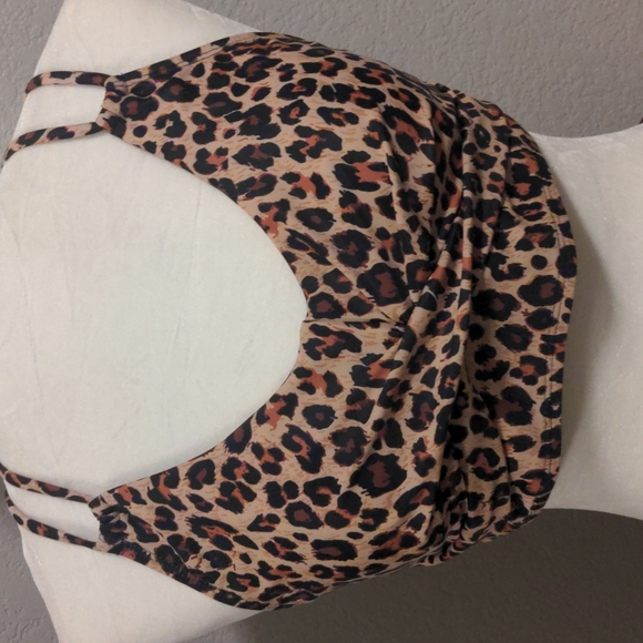 Full Coverage Leopard Two Piece Strappy Bikini - Picture 2 of 5